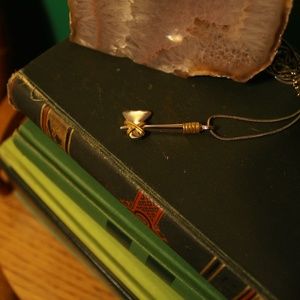 SILVER AND GOLD AXE NECKLACE WITH CHAIN